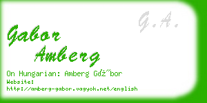 gabor amberg business card